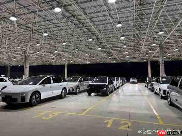 理想汽车常州基地整车发运场现场图曝光 板车排起长龙