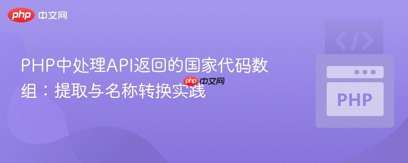 PHP中处理API返回的国家代码数组:提取与名称转换实践
