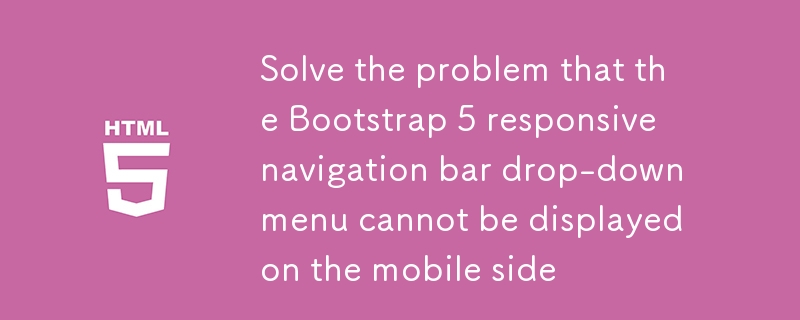 Solve the problem that the Bootstrap 5 responsive navigation bar drop-down menu cannot be displayed on the mobile side