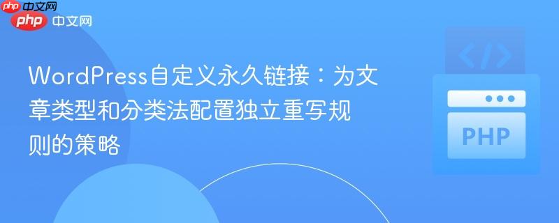 WordPress自定义永久链接:为文章类型和分类法配置独立重写规则的策略