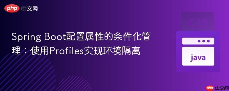 Spring Boot配置属性的条件化管理:使用Profiles实现环境隔离