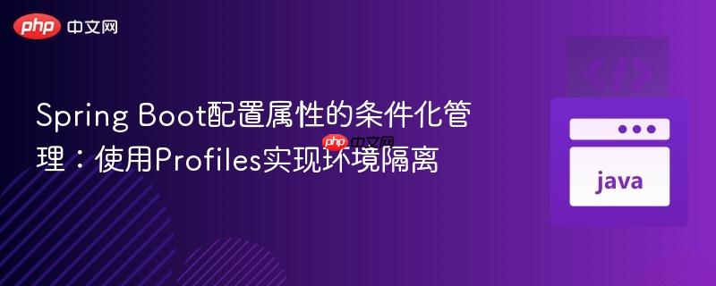 Spring Boot配置属性的条件化管理:使用Profiles实现环境隔离