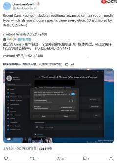 如何在 Windows 11 27744 及更高预览版中启用摄像头分辨率选项