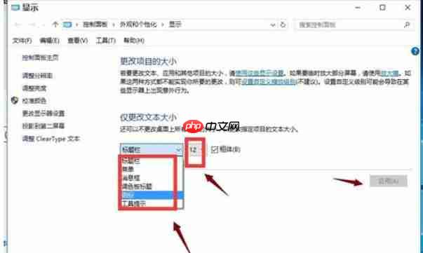 Win10系统如何调整电脑字体大小?