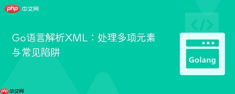 Go语言解析XML:处理多项元素与常见陷阱