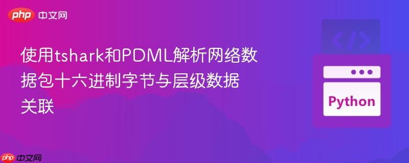 使用tshark和PDML解析网络数据包十六进制字节与层级数据关联