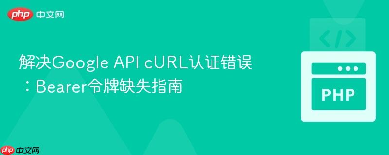 解决Google API cURL认证错误:Bearer令牌缺失指南