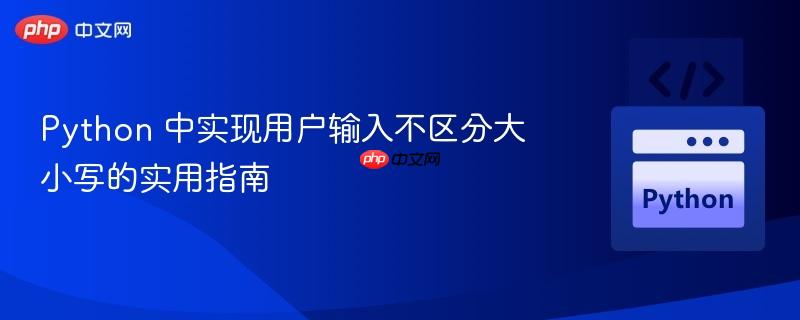 Python 中实现用户输入不区分大小写的实用指南