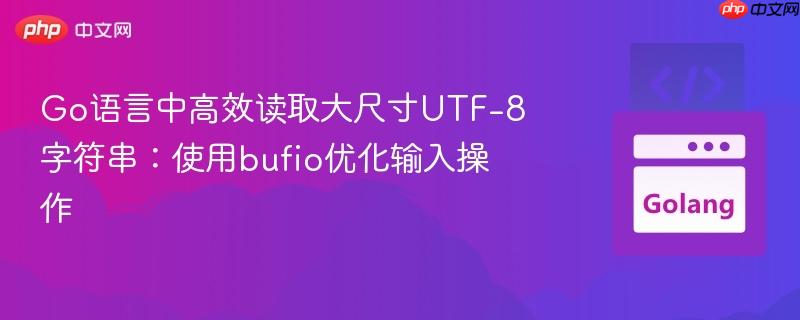 Go语言中高效读取大尺寸UTF-8字符串:使用bufio优化输入操作