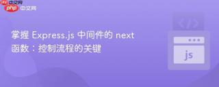 掌握 Express.js 中间件的 next 函数：控制流程的关键