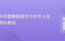 将内存中的图像数据作为文件上传至服务器的教程