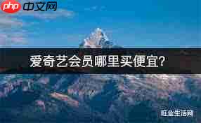 哪里能买到便宜的爱奇艺会员