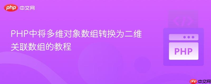 PHP中将多维对象数组转换为二维关联数组的教程