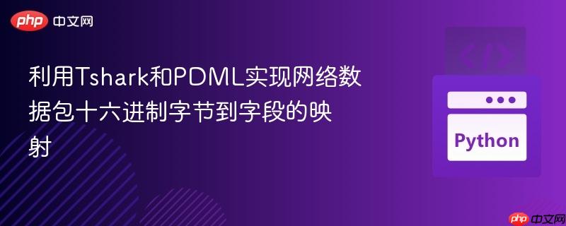 利用Tshark和PDML实现网络数据包十六进制字节到字段的映射