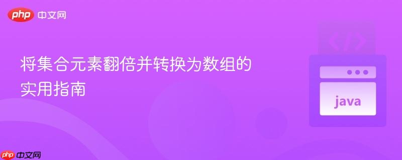 将集合元素翻倍并转换为数组的实用指南
