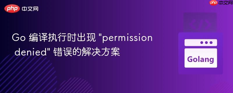 Go 编译执行时出现 "permission denied" 错误的解决方案
