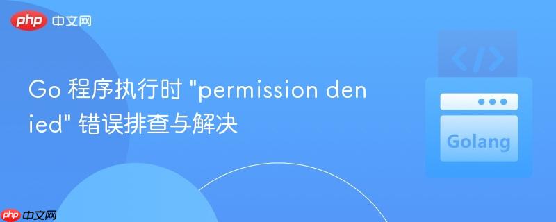 Go 程序执行时 "permission denied" 错误排查与解决