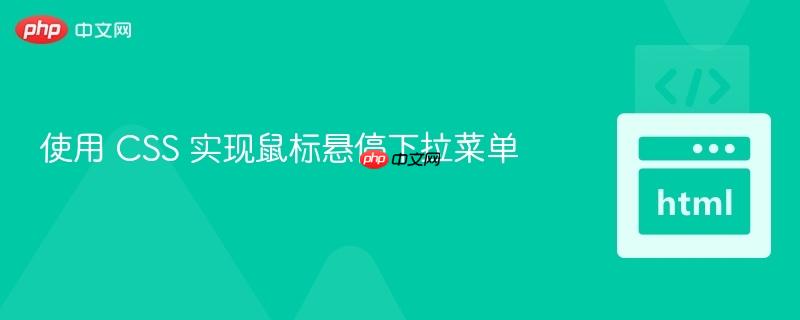 使用 css 实现鼠标悬停下拉菜单