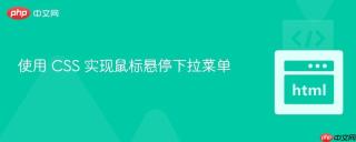 使用 CSS 实现鼠标悬停下拉菜单