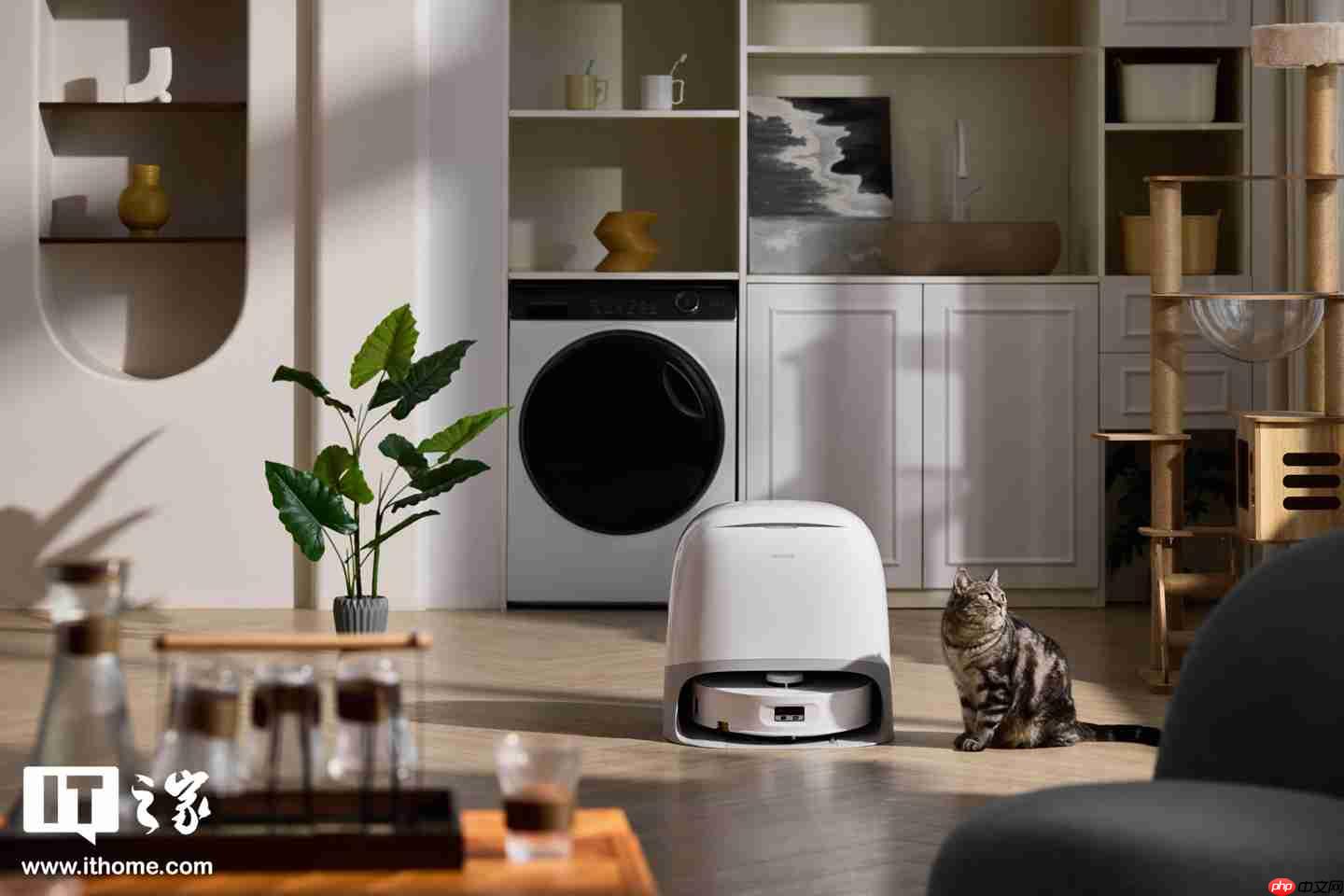 【IT之家实拍】石头首款滚筒活水扫拖机器人:石头 P20 活水版图赏