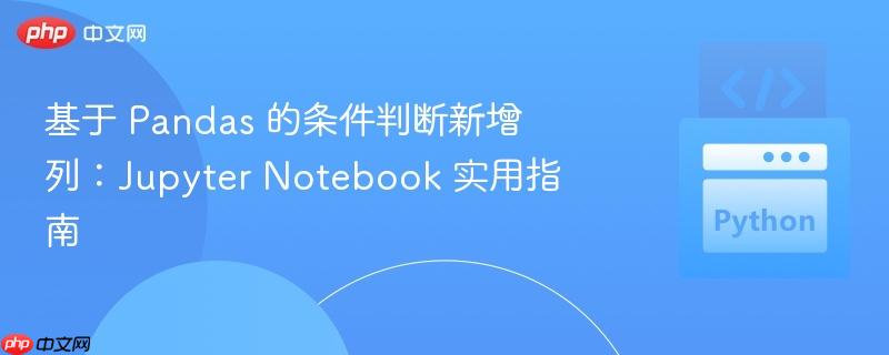 基于 pandas 的条件判断新增列：jupyter notebook 实用指南