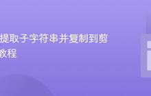 从URL提取子字符串并复制到剪贴板的教程