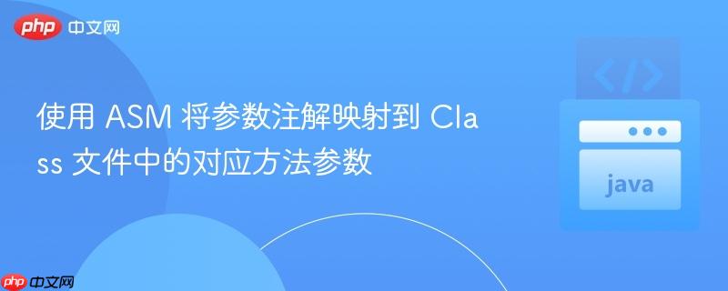 使用 asm 将参数注解映射到 class 文件中的对应方法参数