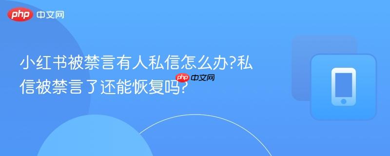 小红书被禁言有人私信怎么办?私信被禁言了还能恢复吗?