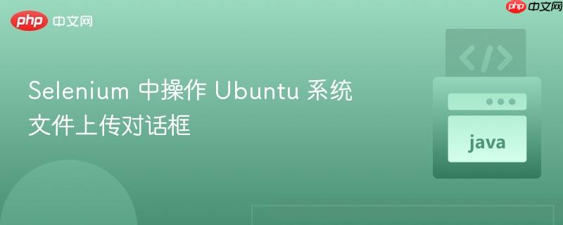 selenium 中操作 ubuntu 系统文件上传对话框