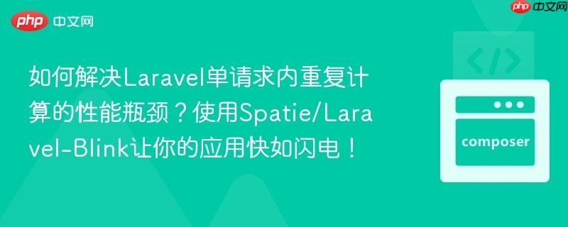 如何解决laravel单请求内重复计算的性能瓶颈?使用spatie/laravel-blink让你的应用快如闪电!