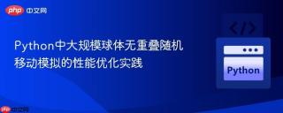 Python中大规模球体无重叠随机移动模拟的性能优化实践