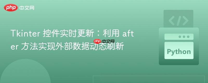 Tkinter 控件实时更新：利用 after 方法实现外部数据动态刷新