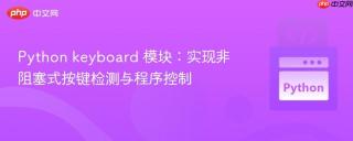 Python keyboard 模块：实现非阻塞式按键检测与程序控制