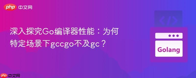 深入探究Go编译器性能：为何特定场景下gccgo不及gc？