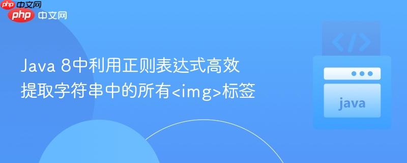 Java 8中利用正则表达式高效提取字符串中的所有<img>标签
