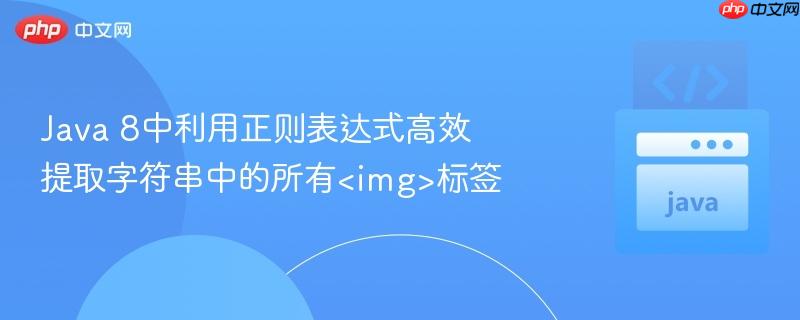 java 8中利用正则表达式高效提取字符串中的所有<img>标签
