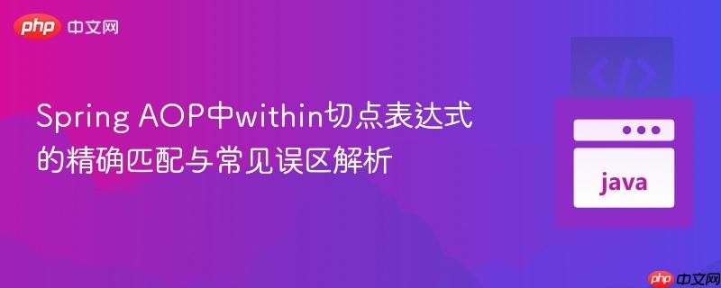 Spring AOP中within切点表达式的精确匹配与常见误区解析