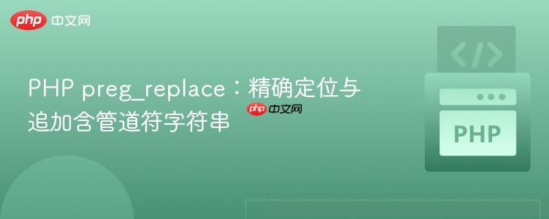 PHP preg_replace：精确定位与追加含管道符字符串
