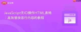 JavaScript无ID操作HTML表格：高效替换首行内容的教程