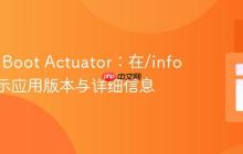 Spring Boot Actuator：在/info端点展示应用版本与详细信息