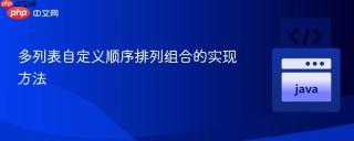 多列表自定义顺序排列组合的实现方法
