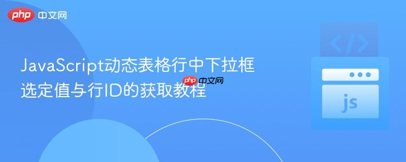 JavaScript动态表格行中下拉框选定值与行ID的获取教程