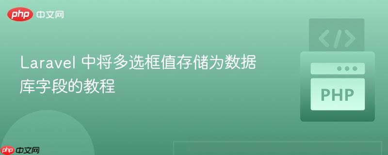 Laravel 中将多选框值存储为数据库字段的教程