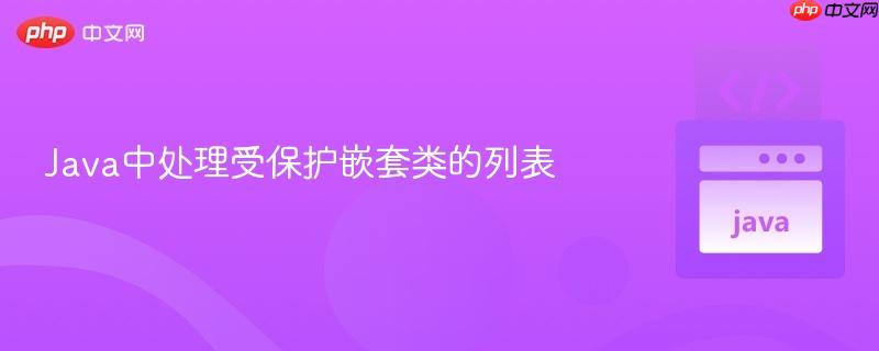 java中处理受保护嵌套类的列表