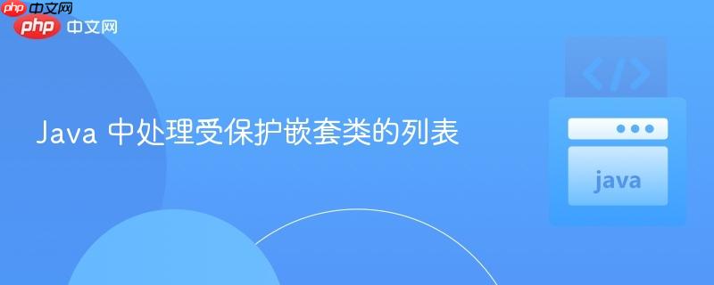 java 中处理受保护嵌套类的列表