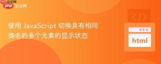 使用 javascript 切换具有相同类名的多个元素的显示状态