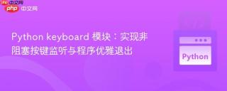 Python keyboard 模块：实现非阻塞按键监听与程序优雅退出