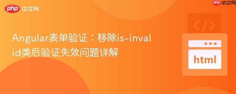 Angular表单验证：移除is-invalid类后验证失效问题详解