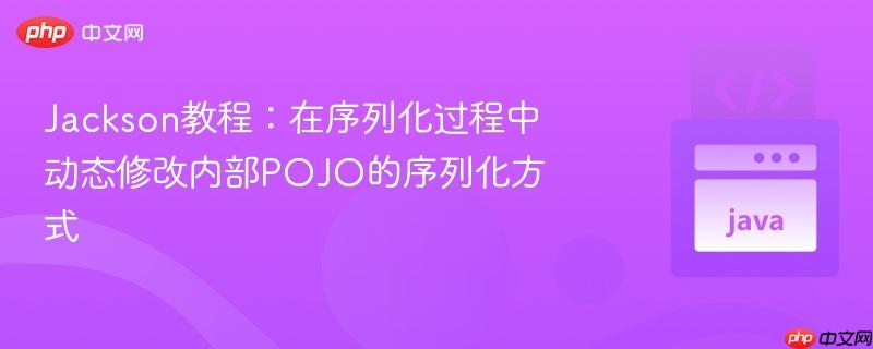 jackson教程：在序列化过程中动态修改内部pojo的序列化方式