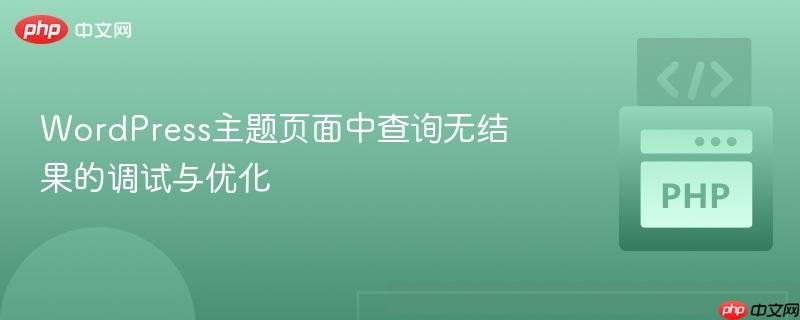 wordpress主题页面中查询无结果的调试与优化
